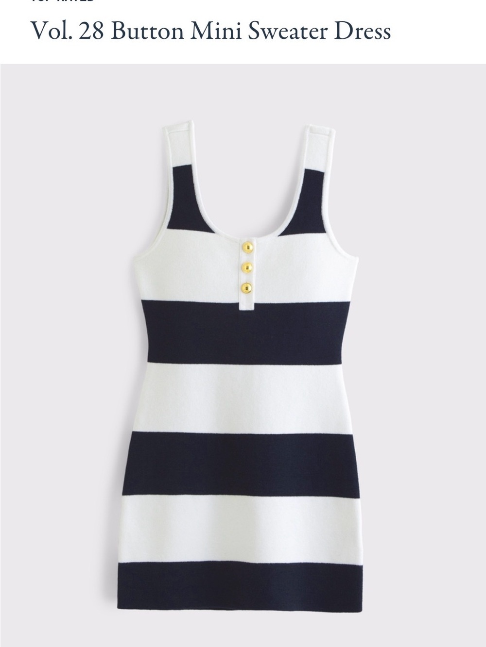 Abercrombie & Fitch Navy and White Striped Knit Dress XXL - Picture 2 of 6